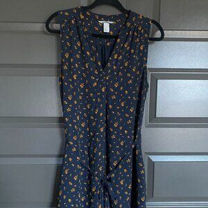 H&M Lightweight Navy Floral Print Dress